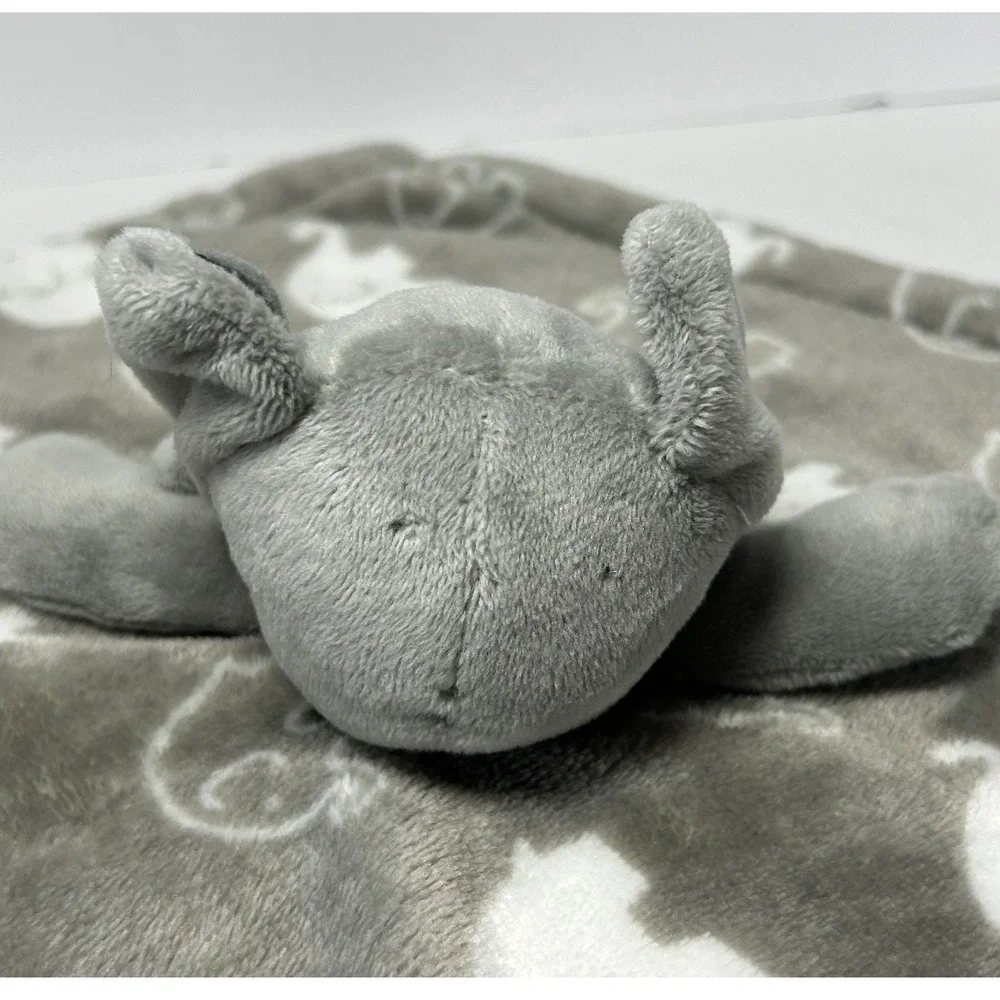 Necessities by Tendertyme Elephant Lovey Security Blanket‎ Gray Plush Baby Kids